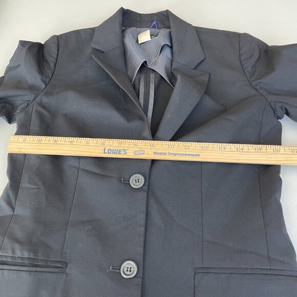 J.Crew‎ Long Boyfriend Blazer High Quality Wool Blend Soft Fully Lined Black W 0 - Picture 5 of 9